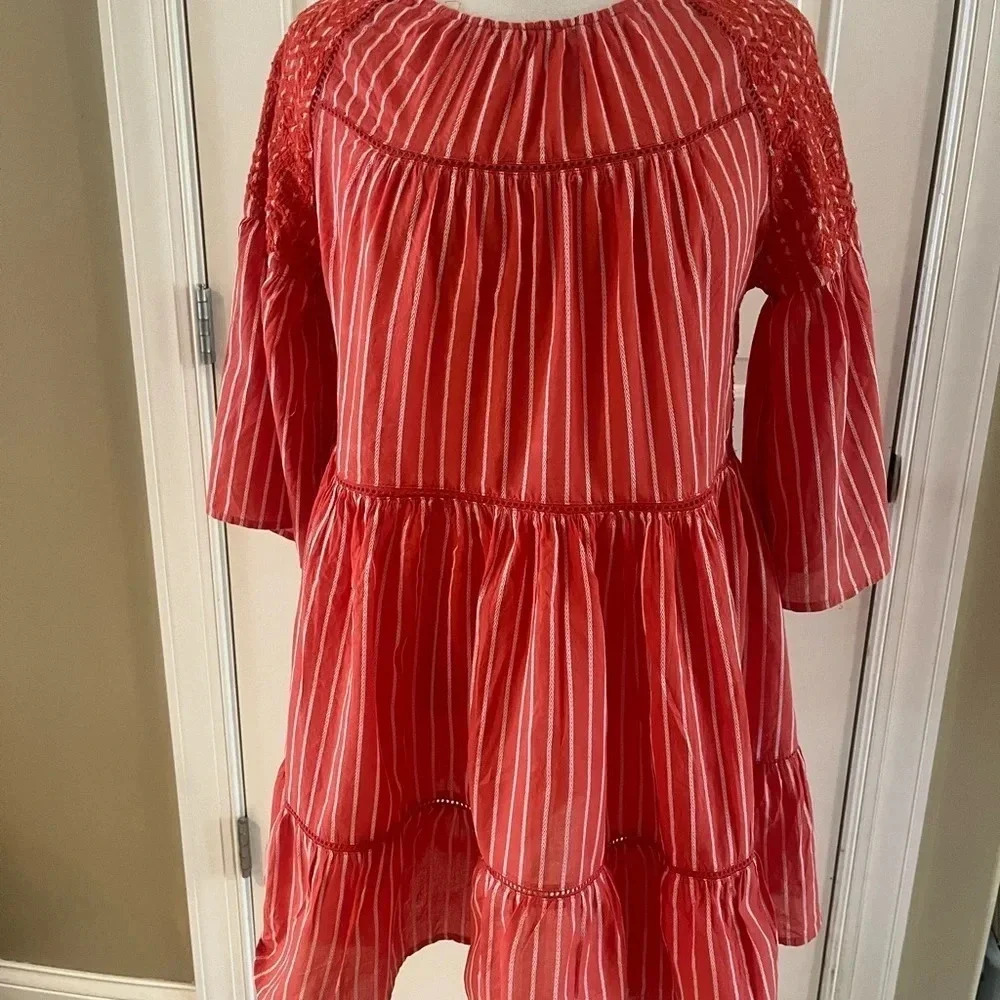 Free People Lola Capri/ Tunic dress-Red-XS - Picture 2 of 11